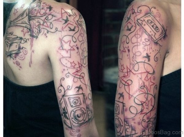 Wonderful Music Sleeve Tattoo