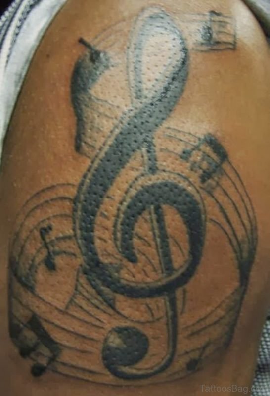 Wonderful Music Tattoo Design