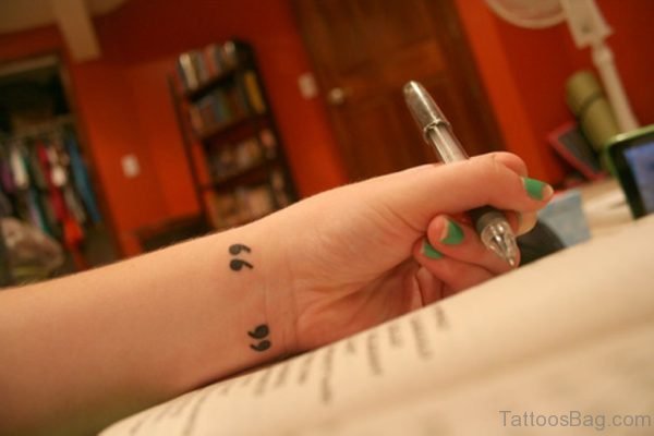 Wonderful Quotation Wrist Tattoo