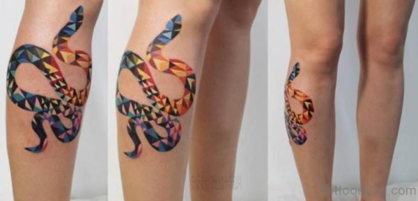 61 Wonderful Snake Tattoos On Leg