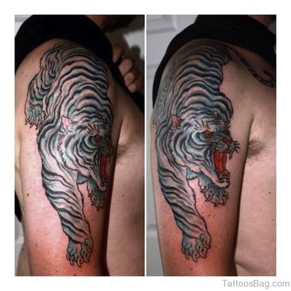 Wonderful White Tiger Tattoo