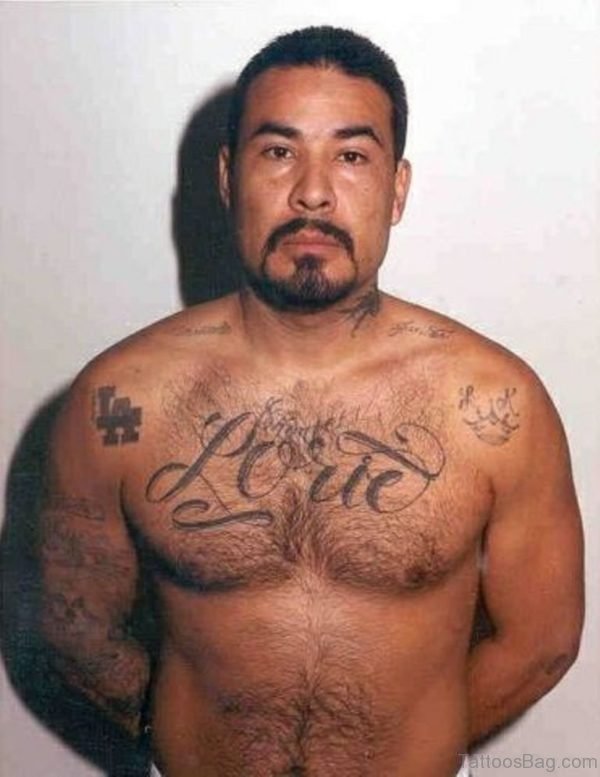 Wonderful Word Tattoo On Chest
