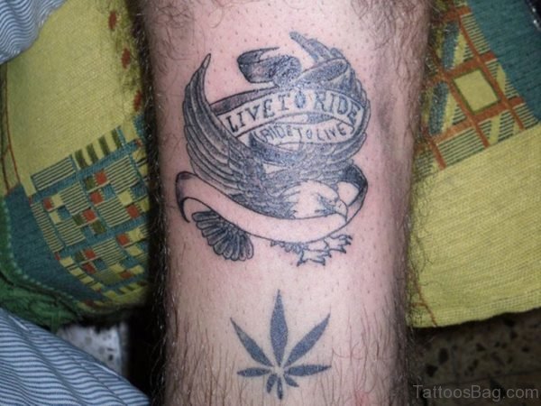 Word And Eagle Tattoo