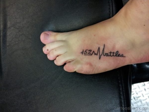 Wording Tattoo On Foot