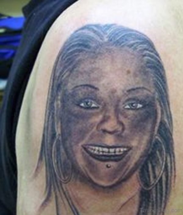 Worst Girl Portrait Tattoo Design