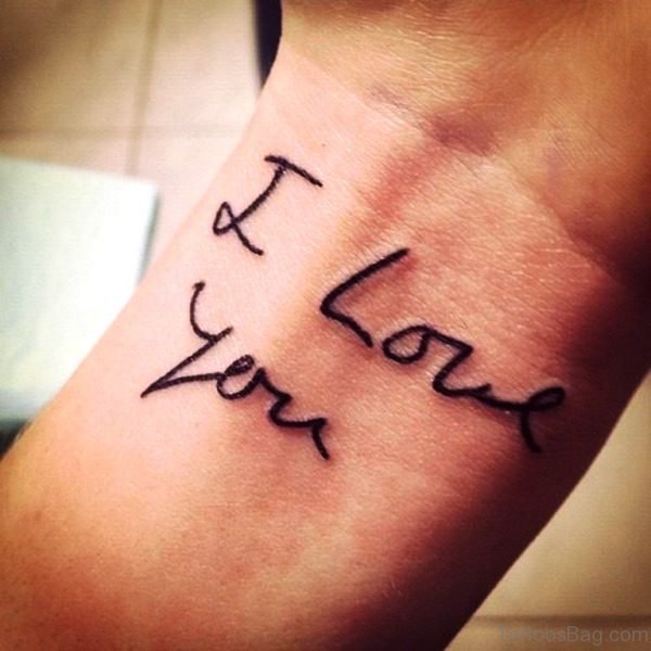 Wrist I Love You Tattoo