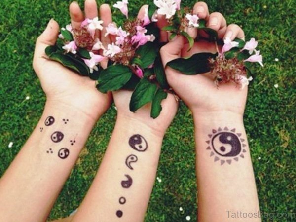 Yang Tattoo Design On Wrist