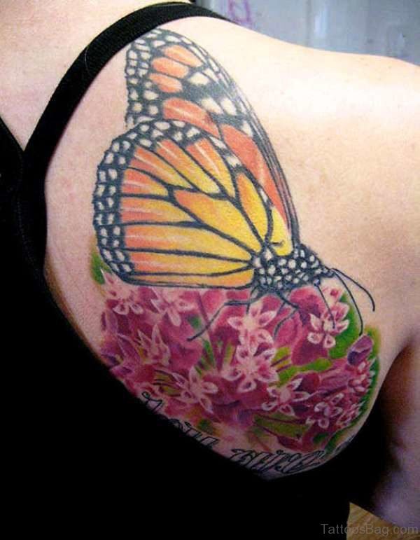 Yellow Butterfly Tattoo