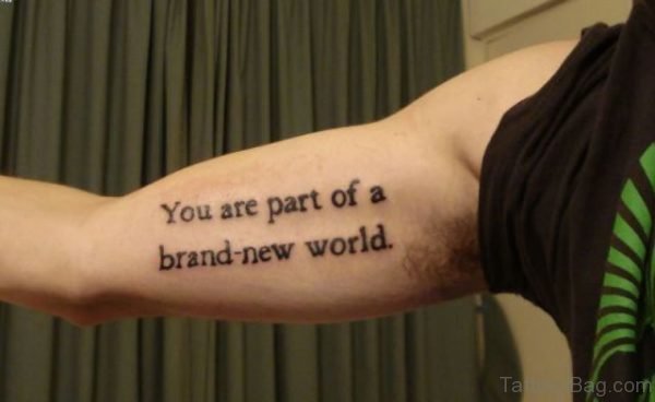 You Are Part Of A Brand New world