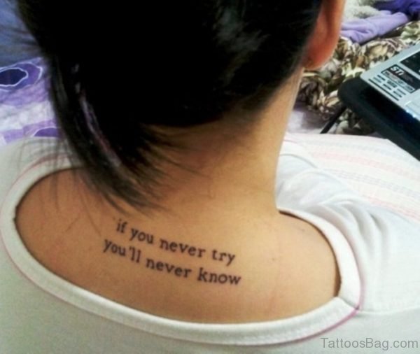 You Will Never Know Neck Tattoo