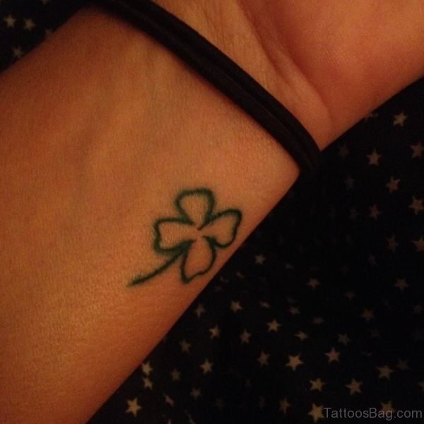 adorable Leaf Tattoo On Wrist