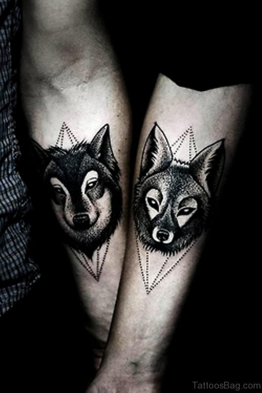 Fancy Wolf Tattoo