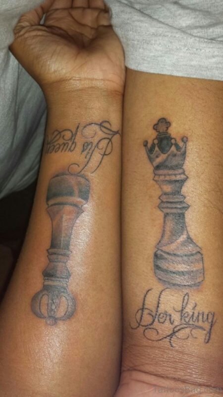 King and queen snake tattoo Chest