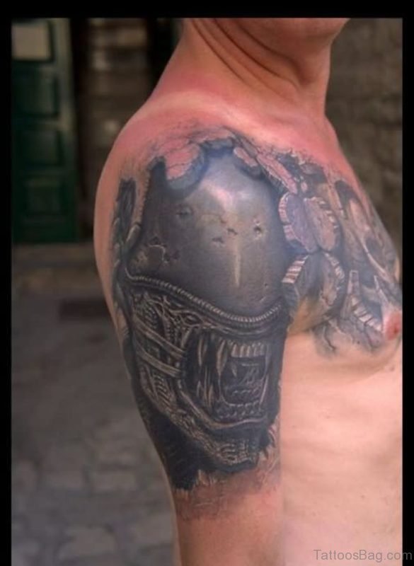 3D Alien Tattoo