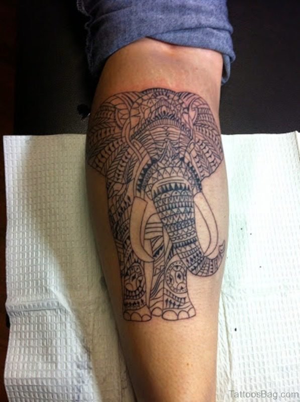 African Forearm Elephant Tattoo