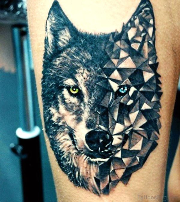 Amazing Alpha Wolf Tattoo