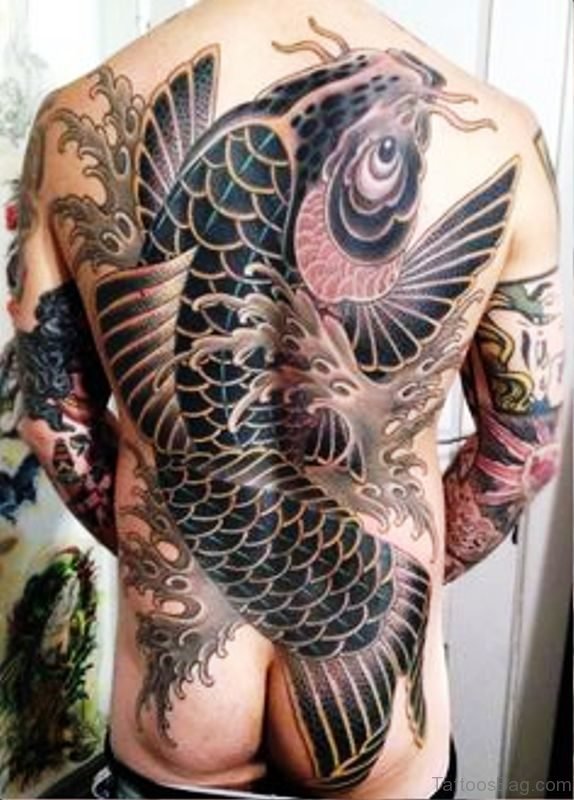 Amazing Bird Tattoo On Back