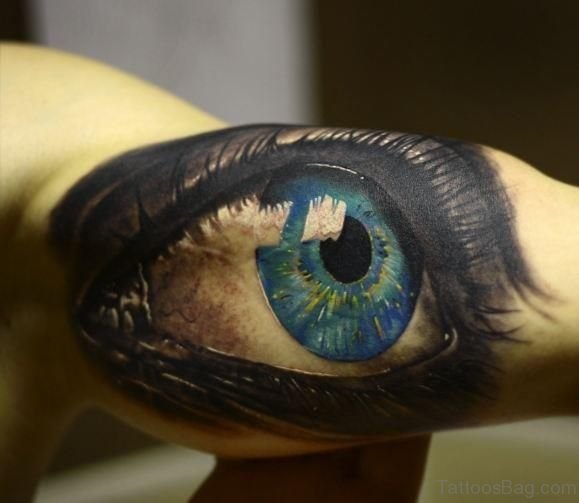 Amazing Eye Tattoo On Shoulder
