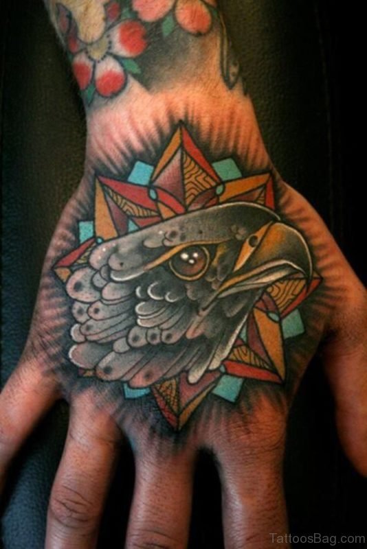 Amazing Traditional Eagle Tattoo On Hand