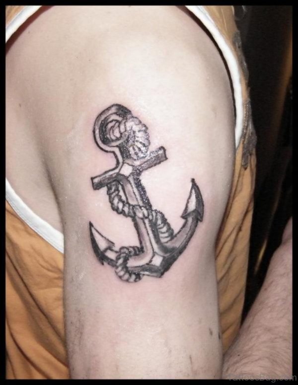 Anchor Tattoo Design On Shoulder