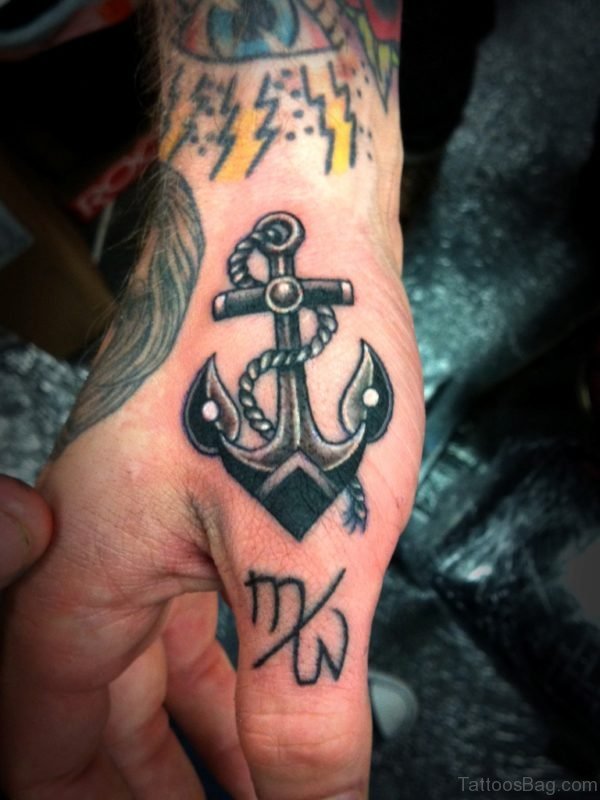 Anchor Tattoo On Hand