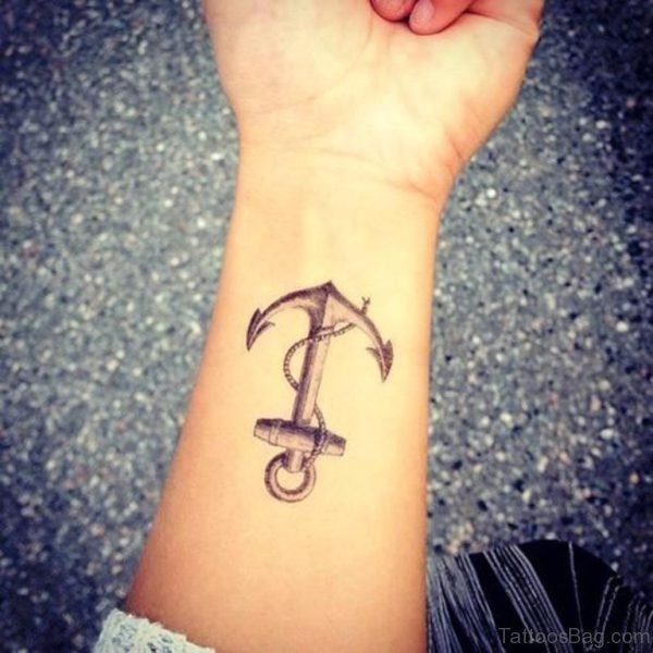 Anchor Tattoo On Wrist