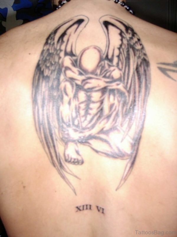 Angel Tattoo On Back BT1020