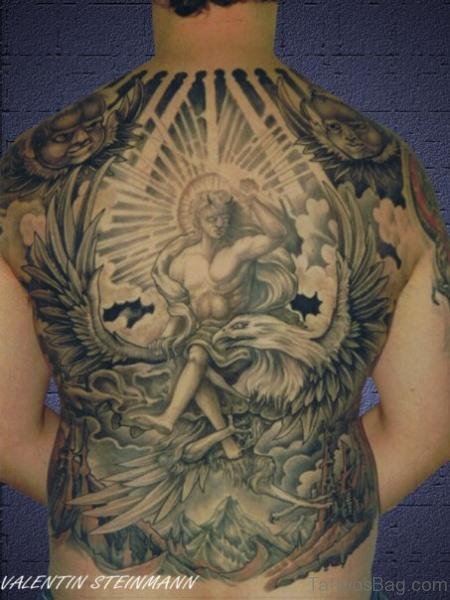 Angel Tattoo On Full Back