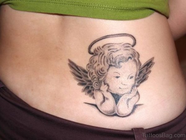 Angel Tattoo On Waist ST1058