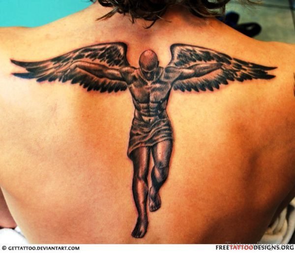 Angel Wing Tattoo On Back