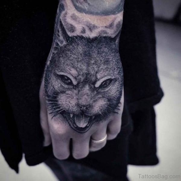 Angry Cat Tattoo