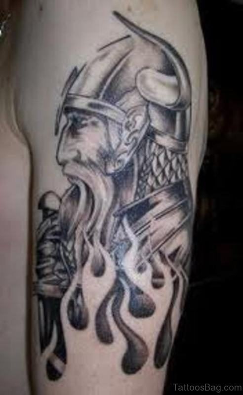 Angry Viking Nordic Tattoo