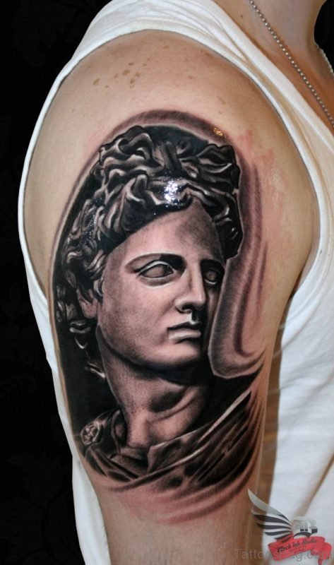 Apollo God Tattoo On shoulder