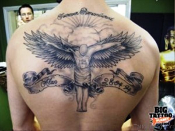Archangel Tattoo On Back Pic