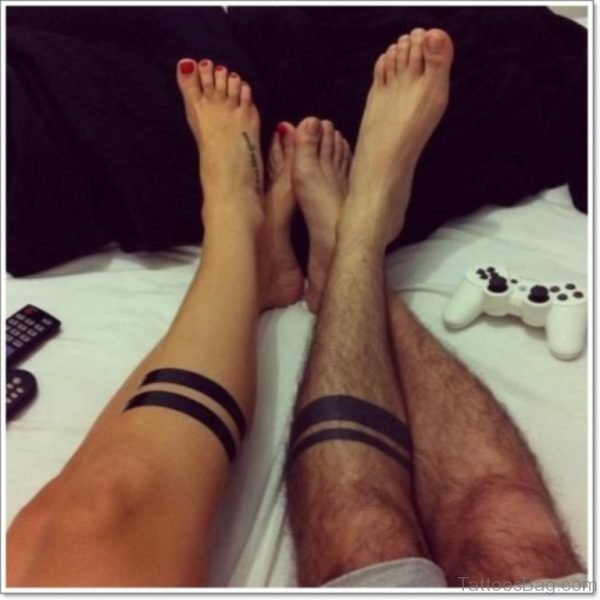 Armband Tattoo On Leg 