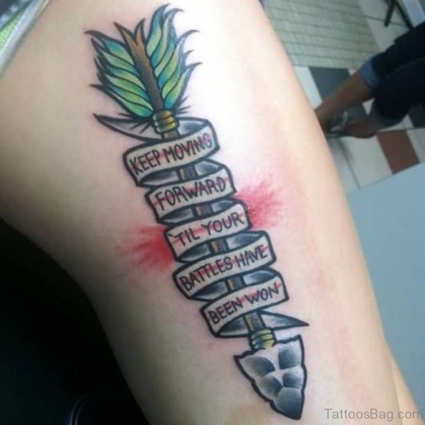 Arrow And Feather Tattoo