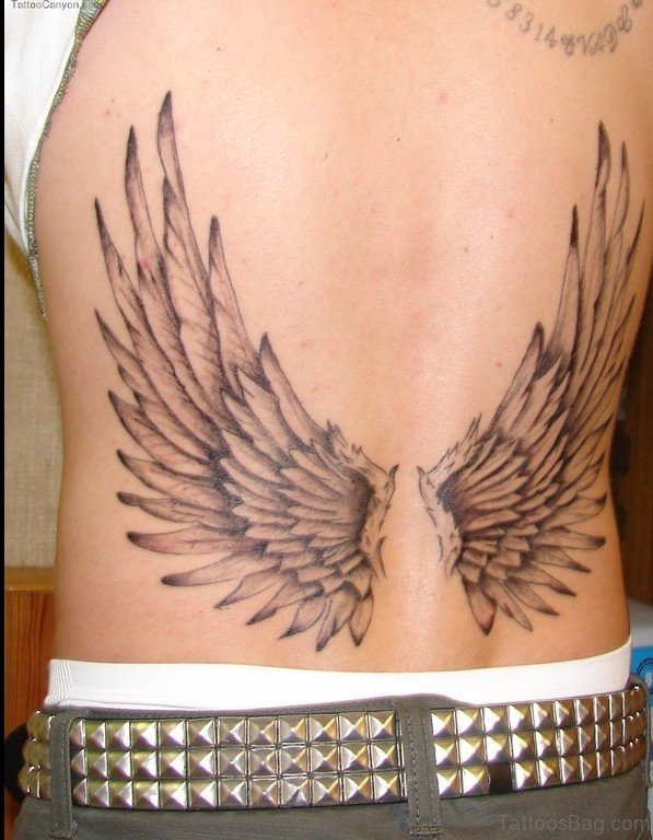 Attractive Angel Wings Tattoo