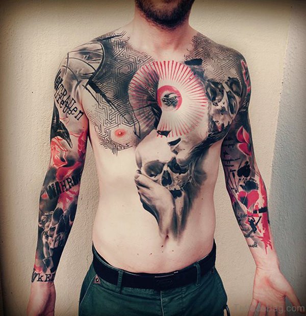 Attractive Chest Tattoo