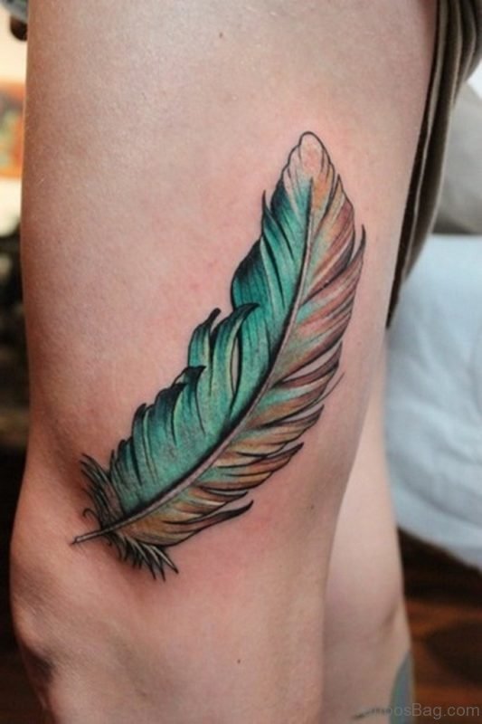Attractive Feather Tattoo