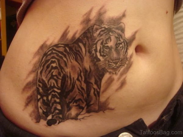 40 Stylish Tiger Tattoos For Stomach