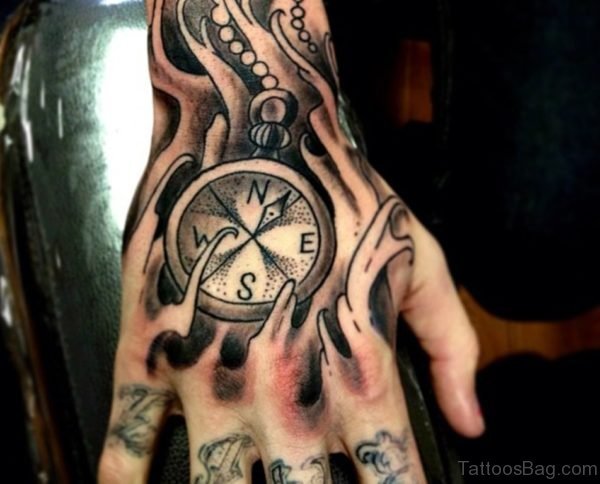Attractive Compass Tattoo