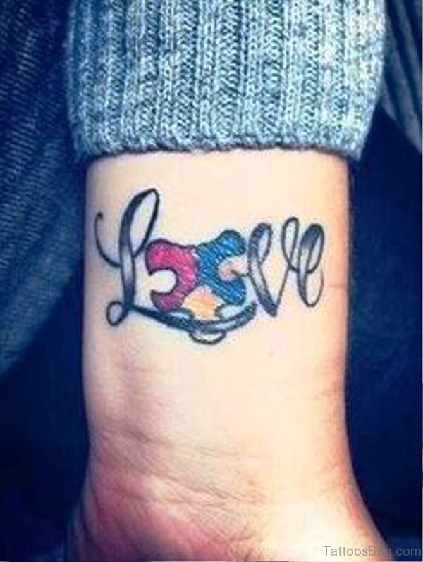 Autism Love Tattoo Design