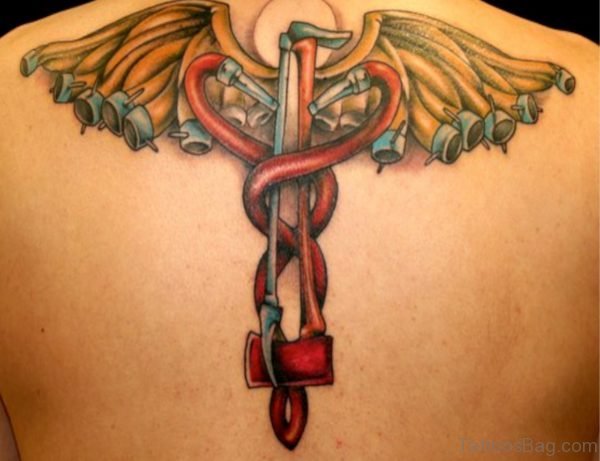 Awesome Angel Tattoo On Back
