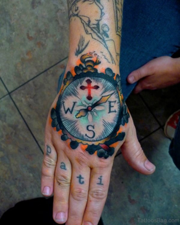 Awesome Compass Tattoo Design