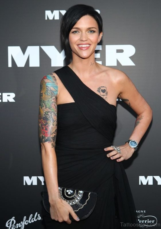 Awesome Flower Tattoo On Shoulder Tattoo On Shoulder TD108