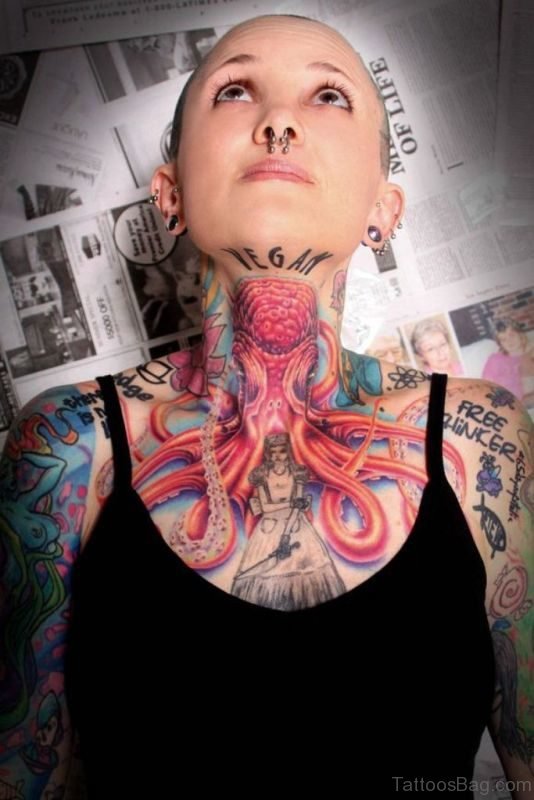 Awesome Neck Tattoo