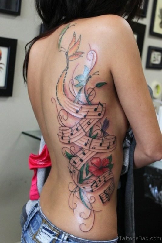 Music Tattoo on Rib 
