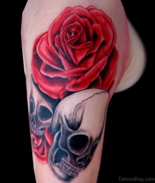 Rose Tattoo On Shoulder