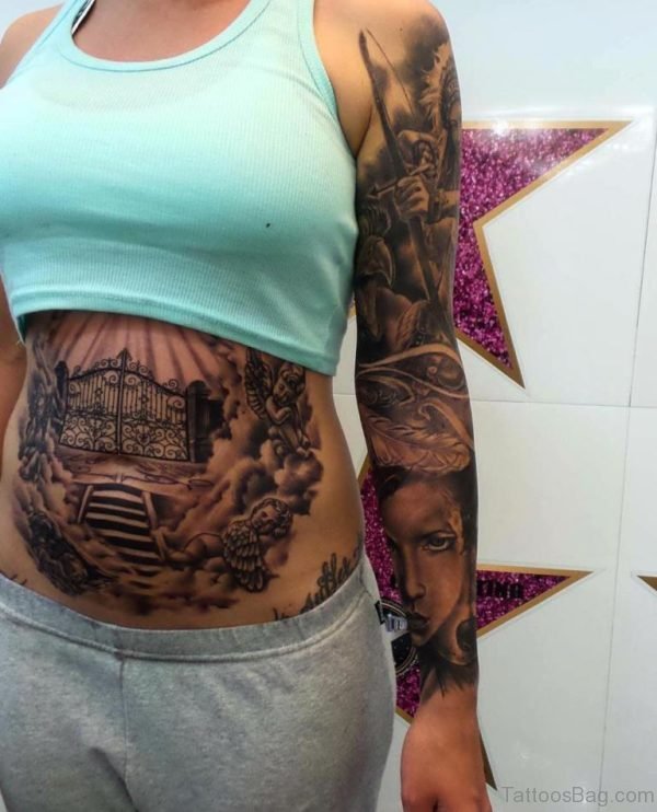 Awesome Stomach Tattoo