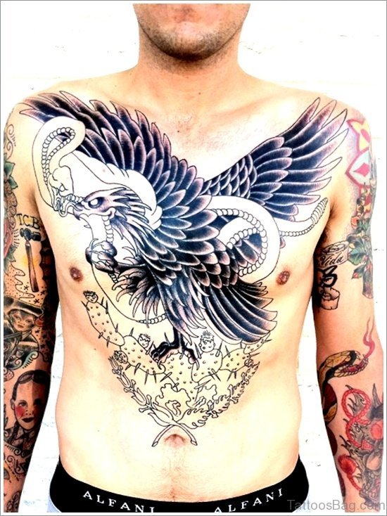 Eagle Tattoo On Chest